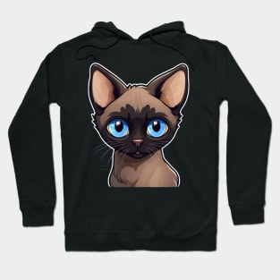 Cute Siamese Cat Lover Funny Siamese Cat Hoodie